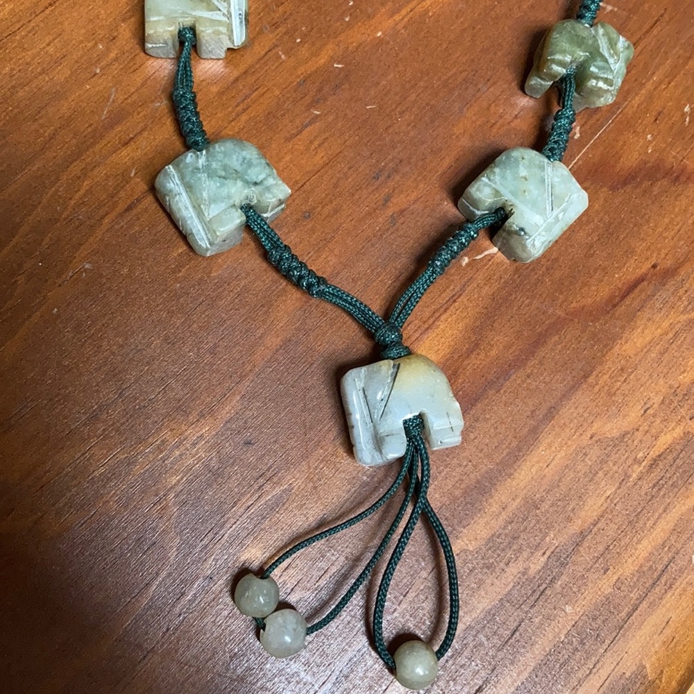 Stone Elephant Necklace